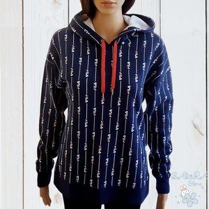 NWT FILA AUTHENTIC WOMEN'S NAVY HOODIE SWEATSHIRT